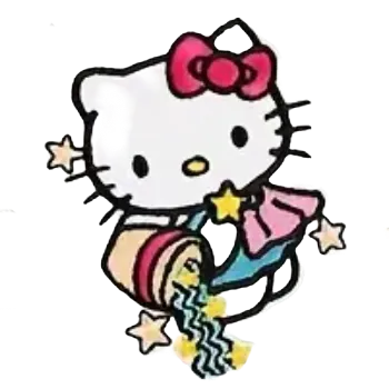 Nášivka Vyšívaná nášivka Hello Kitty s hvězdičkami