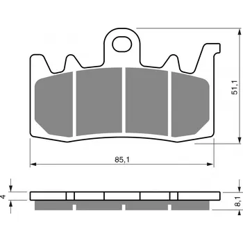 Brzdová destička Brzdové destičky GOLDFREN 328 GPR