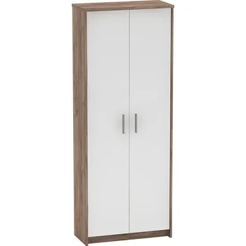 Šatní skříň Tempo Kondela Hansa 2 NEW 05 (kraft dunkel + bílá)