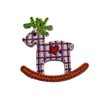 Knoflík Knoflík dřevěný houpací sob