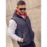 Tmavě modrá pánská prošíváná vesta s kapucí Bolf 7106A - L