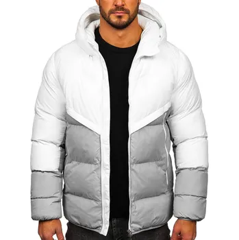 Pánská parka Bílo-šedá pánská zimní bunda Bolf CS1006 - 2XL