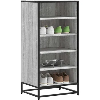 Botník vidaXL Botník 48x38x97,5 cm kompozitní dřevo [849207] Barva: šedá sonoma