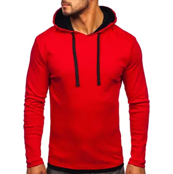 Pánská mikina Červená pánská mikina s kapucí Bolf 03 - 2XL