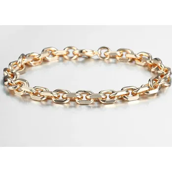 Náramek B-TOP Dámský řetízkový náramek - růžové pozlacení