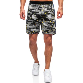 Oblečení a móda Šedé pánské teplákové kraťasy Bolf KS2579 - L