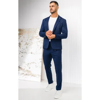 Pánský oblek Tmavě modrý pánský ležerní oblek Bolf 13 - S/48