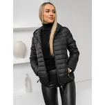 Černá dámská prošívaná přechodová bunda s kapucí Bolf B0123B - XL