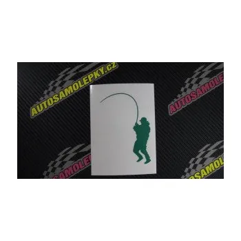 Polep vozidla SAMOLEPKA Rybář 007 levá (10 - červená) NA AUTO, NÁLEPKA, FÓLIE, POLEP, TUNING, VLASTNÍ TEXT, TISK, AUTOSAMOLEPKY.cz, POLEPY, OBRÁZEK, LOGO, SAMOLEPKY