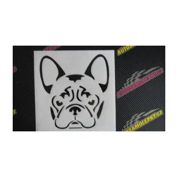 Polep vozidla Pes 107 Francouzský buldoček (17 - šedá) SAMOLEPKA NA AUTO, NÁLEPKA, FÓLIE, POLEP, TUNING, VLASTNÍ TEXT, TISK, AUTOSAMOLEPKY.cz, POLEPY, OBRÁZEK, LOGO, 3D STICKERS