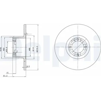 Brzdový kotouč Brzdový kotouč DELPHI BG2081