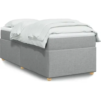 Postel vidaXL Box spring postel s matrací 90x190 cm textil [3285339] Barva: světle šedá