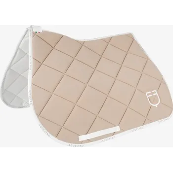 EQUESTRO Dečka podsedlová GP logo Equestro, skoková, sand/white FULL