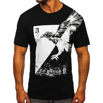 Pánské tričko Černé pánské tričko s potiskem Bolf 142171 - XL