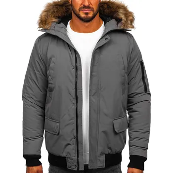 Pánská móda Grafitová pánská zimní bunda Bolf 2019A - XL