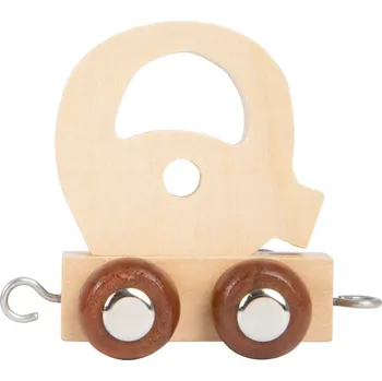 Vláček a vláčkodráha small foot Dřevěný vláček vláčkodráhy abeceda písmeno Q