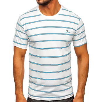 Pánská móda Bílé pánské tričko Bolf 14952 - M