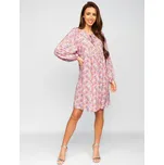 Fialové dámské květinové šaty Bolf 3019 - One size