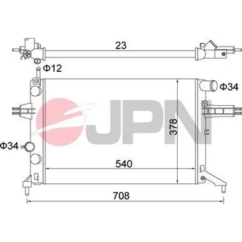 Chladič motoru Chladič, chlazení motoru JPN 60C9032-JPN