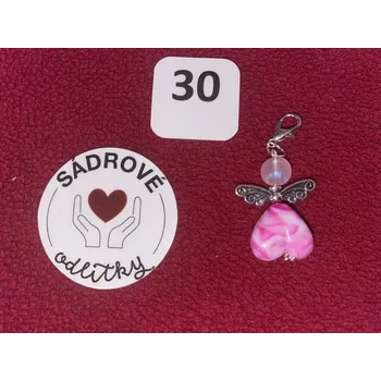 HandMade by NiJa + VeJa Přívěšek - andílek pro štěstí/ radost č.30