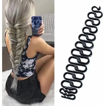 Ozdoba do vlasů Rybí cop - Hairagami pomůcka pro vytvoření účesu - černá