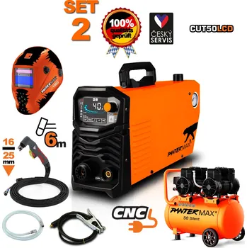 Svářečka PANTERMAX® CUT50LCD® ruční invertorová plazmová řezačka SET2