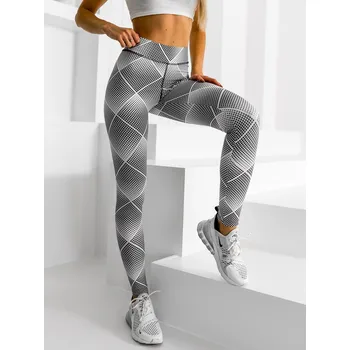 Dámské kalhoty Černobílé dámské legíny Bolf 20967 - M