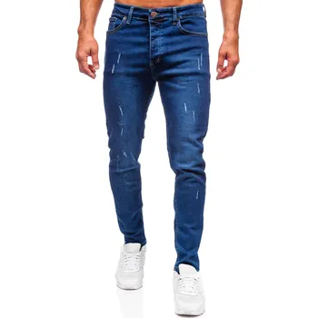 Pánské kalhoty Tmavě modré pánské džíny slim fit Bolf 6735 - 32/M