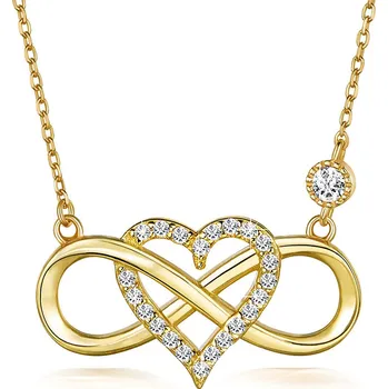 Náhrdelník Stříbrný náhrdelník NEKONEČNÁ LÁSKA GOLD Ag 925; ≤2,1 g.