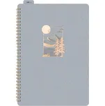 Blok se spirálou A4 linka 80l/80g šedý