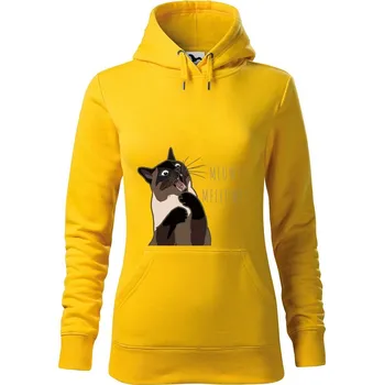 Dámská mikina DOBRÝ TRIKO Dámská mikina s potiskem Naštvaná kočka Velikost dámské mikiny: M, Barva: Žlutá