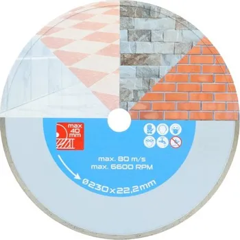 Řezný kotouč 230mm DIAMANT kotouč plný 21023