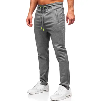 Šedé pánské zateplené tepláky Bolf Q1081 - XL