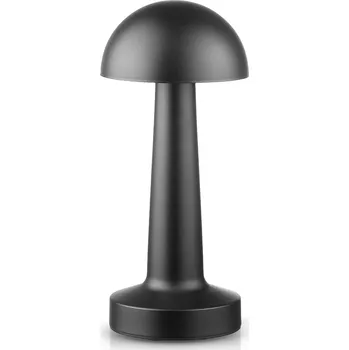 Stojací lampa Interlook HJA11-ČERNÁ | Bezdrátová stolní lampa | Dotyková noční lampa s nastavitelnou barvou světla | USB MUSHROOM lampa