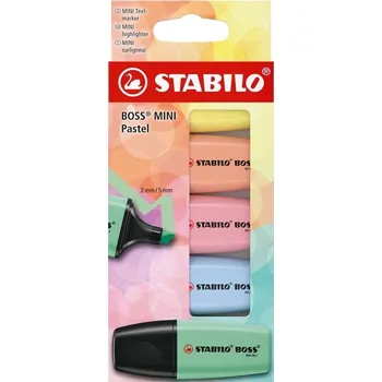Zvýrazňovač Zvýrazňovač STABILO BOSS MINI Pastel - sada 5 ks