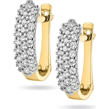 Náušnice Třpytivé náušnice se zirkony Enrico Materiál šperku: Žluté zlato