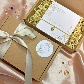 Dárkový potravinový koš Dárkové balení s náramkem Pro svědkyni