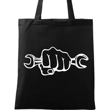 Bavlněná taška Mechanikův Klíč k Úspěchu (Barva: Černá)