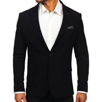 Pánské sako Černé pánské ležérní sako Bolf 026 - XS/46