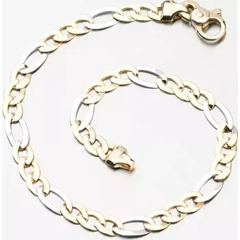 Oblečení a móda Náramek zlato mix 585 délka 10 mm Figaro 3+1 PKL24-036 délka 20 cm