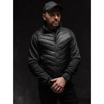 Pánská bunda Černá pánská prošívaná vesta Bolf 13073A1 - 2XL