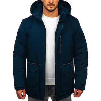Pánský kabát Tmavě modá pánská zimní bunda parka Bolf 22M323 - S