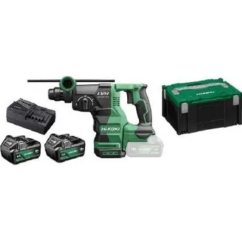 Pneumatické kladivo HiKOKI Nářadí - 18V AKU kombinované kladivo, 2x aku 5,0 Ah Li-Ion, nabíječka DH1826DAWPZ