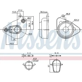 Chladič motoru Olejový chladič, motorový olej NISSENS 91362