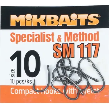 Rybářský háček MIKBAITS SPECIALIST & METHOD háčky - SM 117 hook č.10 10ks