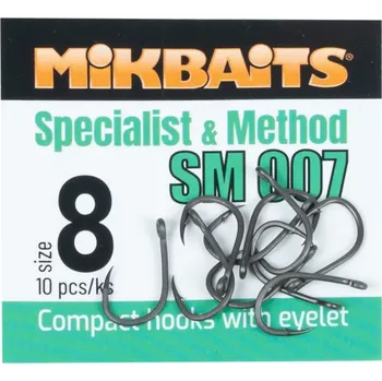 Rybářský háček MIKBAITS SPECIALIST & METHOD háčky - SM 007 hook č.8 10ks