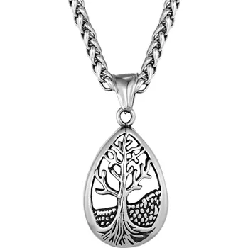 Náhrdelník B-TOP Náhrdelník z nerezové oceli s kapkovitým přívěskem Strom Života
