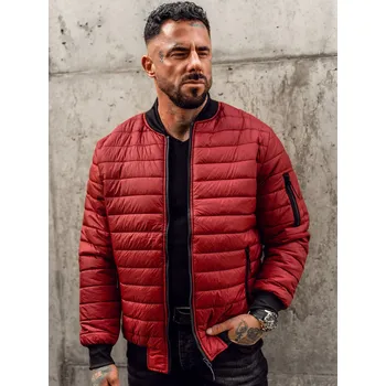 Vínový pánský prošívaný přechodový bomber Bolf MY-02 - L