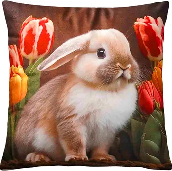 Polštář Velikonoční polštář HELLO BUNNY VII. 40x40 cm Mybesthome Varianta: Povlak na polštář s výplní, 40x40 cm
