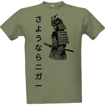 Pánská móda Tričko s potiskem Samurai sayonara tribal pánské